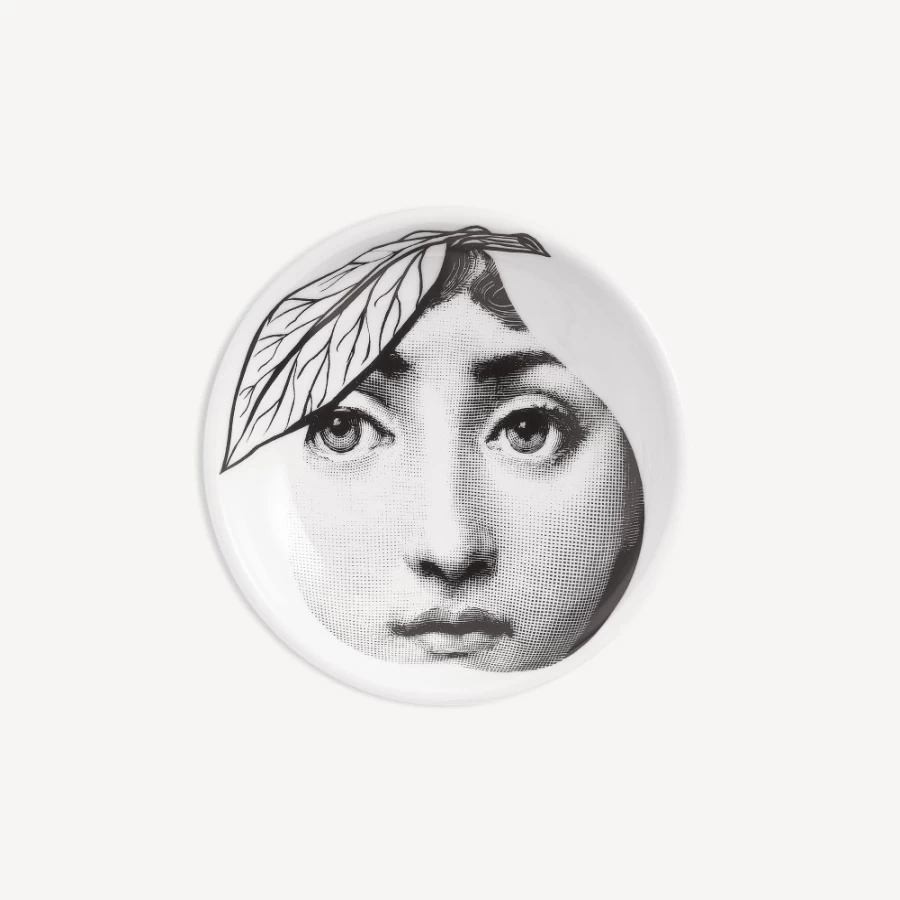 Fornasetti White and Black Tema E Variazioni N.24 Ashtray