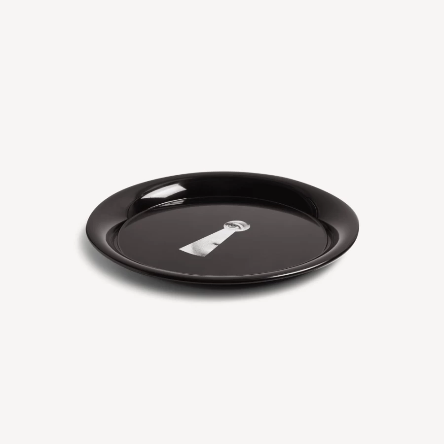 Fornasetti White and Black Serratura Decorative Tray