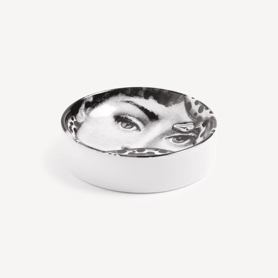 Fornasetti White and Black Ashtray Tema E Variazioni N.383 - Collectible Designer Tray