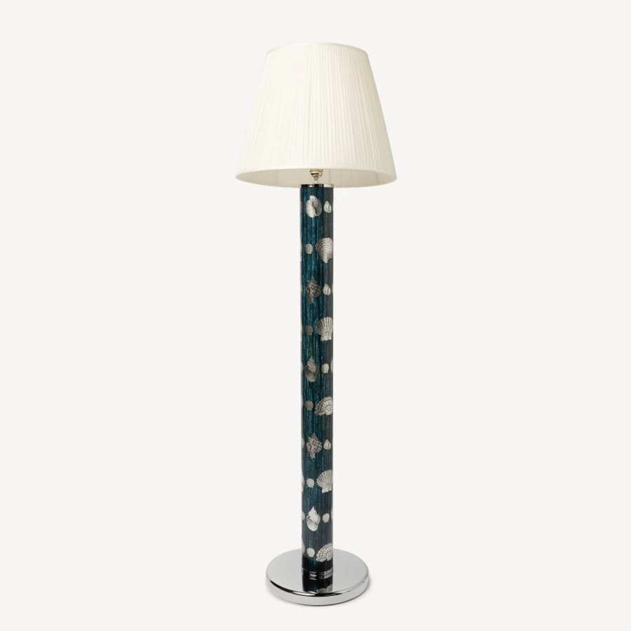 Fornasetti White Pleated Fabric Conical Lampshade - Elegant Designer Lighting