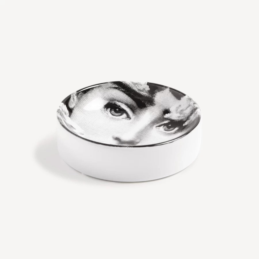 Fornasetti White and Black Ashtray Tema E Variazioni N.139 Collectible Design Piece