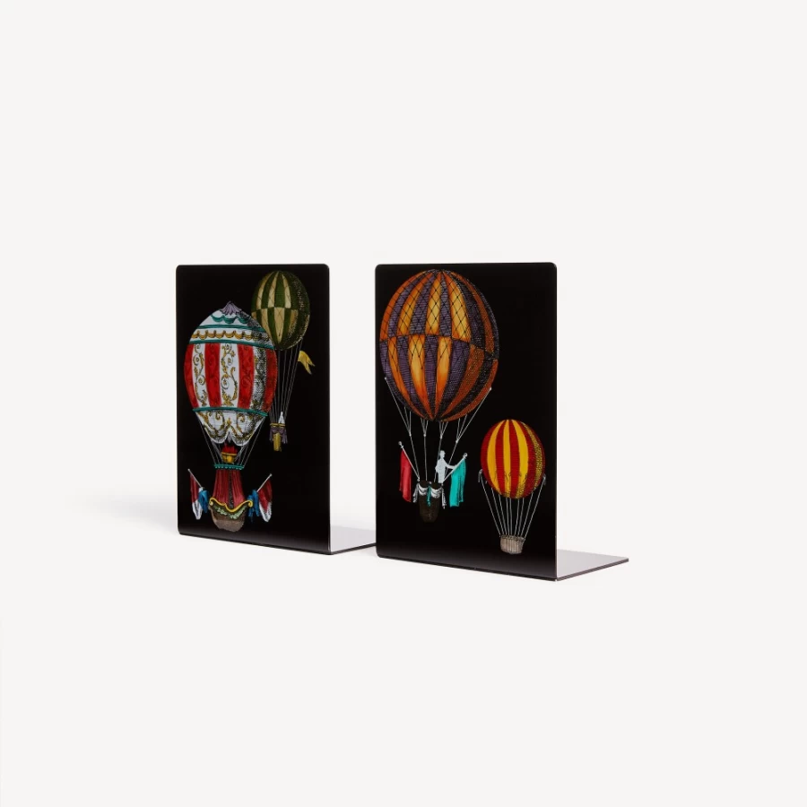 Fornasetti Multicolour Bookends Palloni - Decorative Designer Book Holders