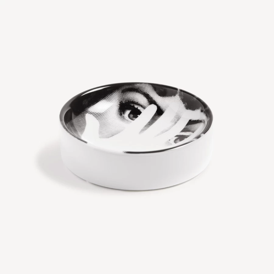 Fornasetti White and Black Ashtray Tema E Variazioni N.16 - Collectible Designer Tray