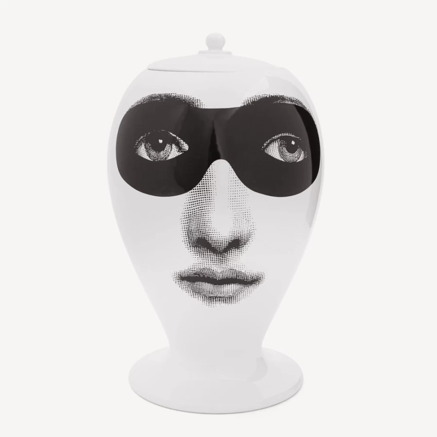 Fornasetti White and Black Don Giovanni Vase - Decorative Ceramic Home Decor