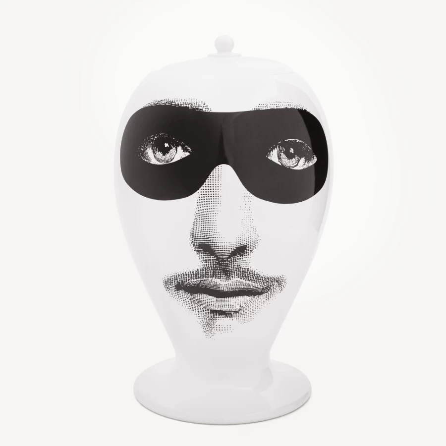 Fornasetti White and Black Don Giovanni Vase - Decorative Ceramic Home Decor