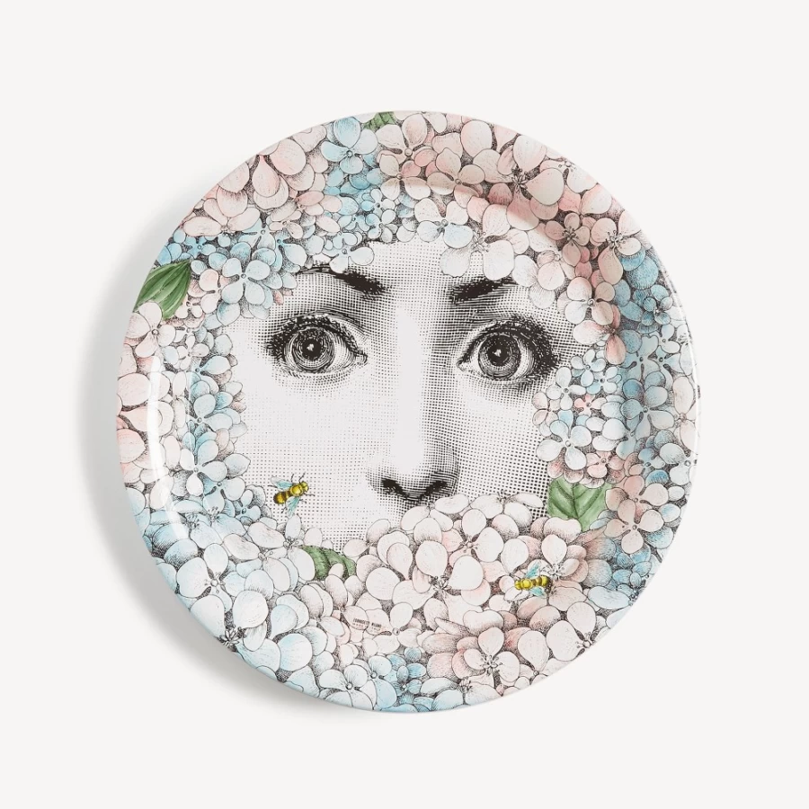 Fornasetti Multicolour Tray Ortensia Decorative Collectible Design Piece