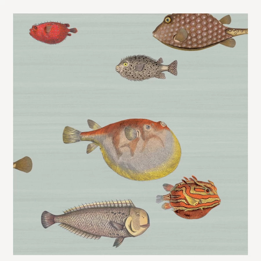 Fornasetti Acquario Seafoam Wallpaper – Premium Designer Wall Covering