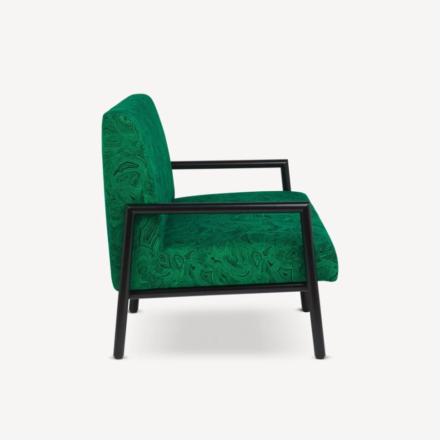 Fornasetti Malachite Outdoor Sofa in Green and Black - Luxury Garden Furniture