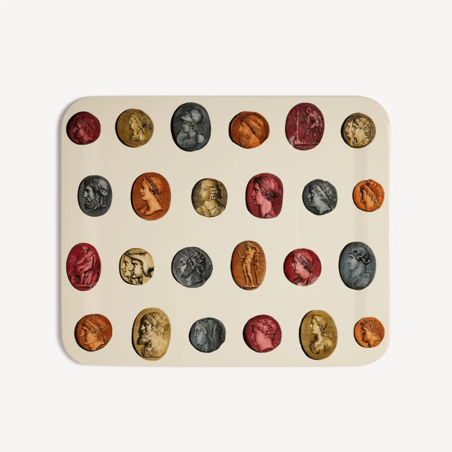 Fornasetti Multicolour Cammei Tray - Decorative Collectible Tray