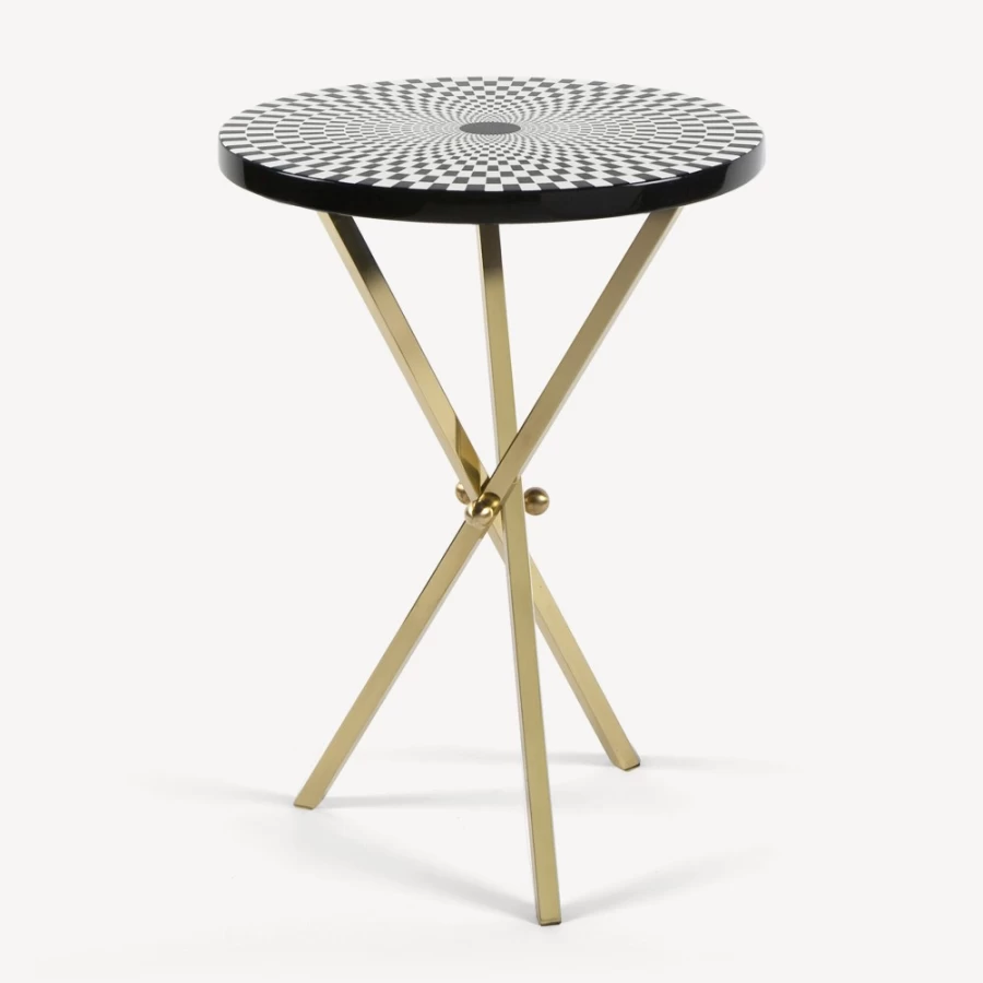Fornasetti White and Black Egocentrismo Coffee Table
