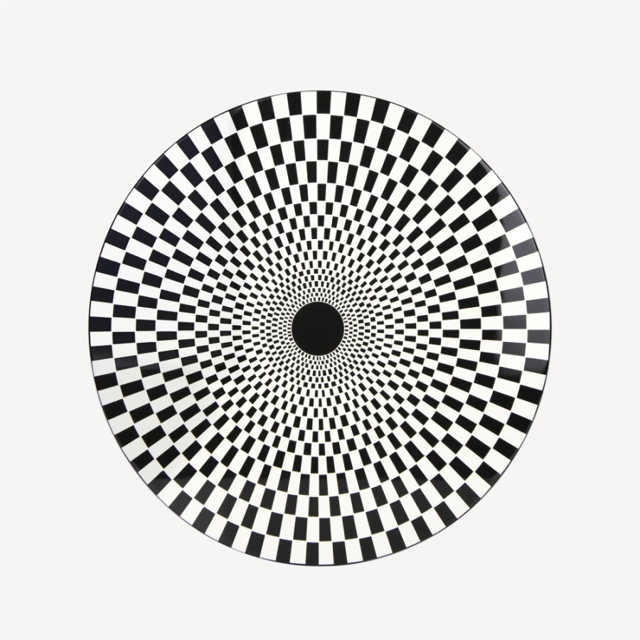 Fornasetti White and Black Egocentrismo Coffee Table