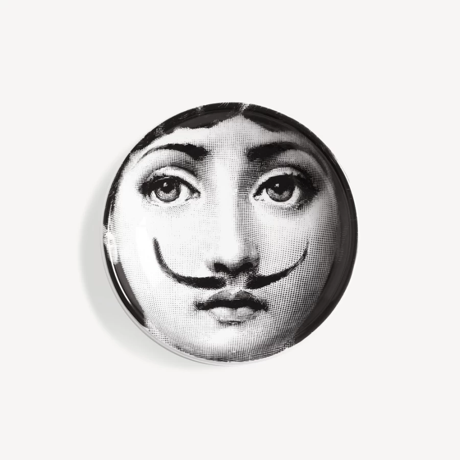 Fornasetti White and Black Ashtray Tema E Variazioni N.21 - Decorative Collectible Design Piece