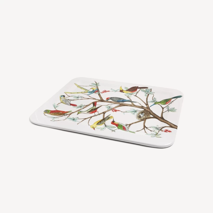 Fornasetti Multicolour Uccelli Decorative Tray - Hand-Painted Italian Design