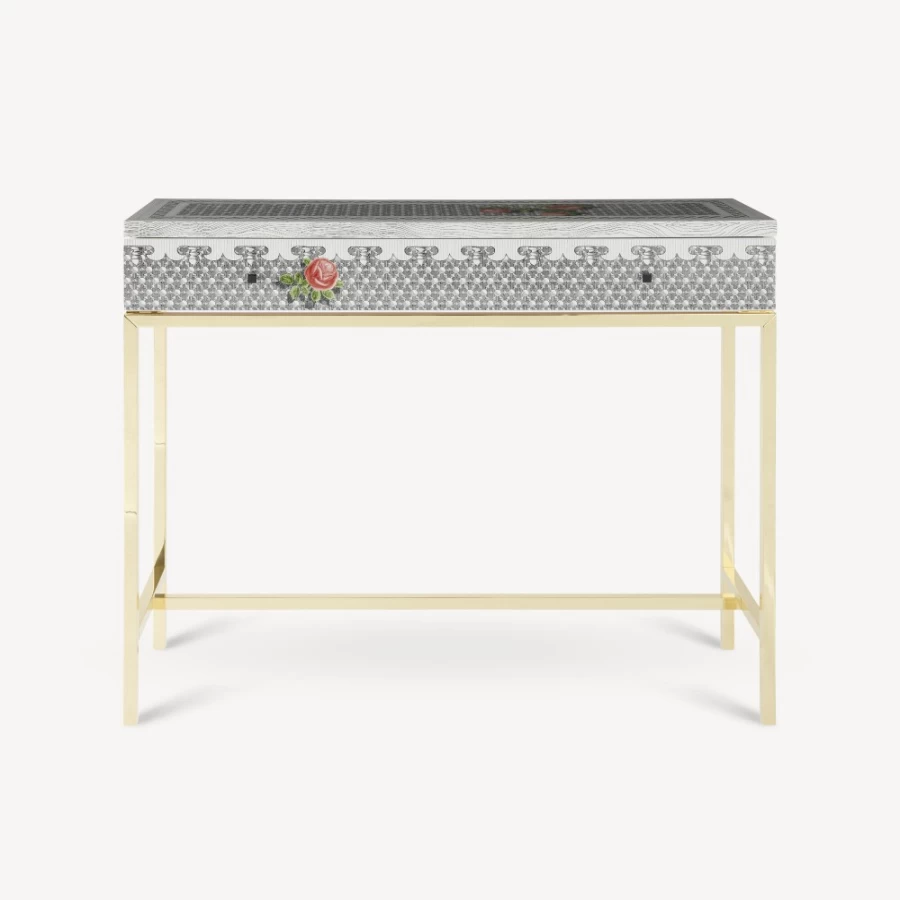 Fornasetti Multicolour Console Table With Drawer - Musciarabia Con Rose Design