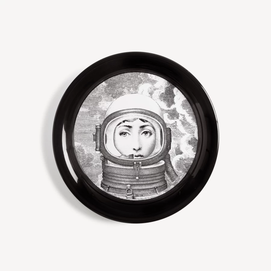 Fornasetti Tray Palombara - White and Black Decorative Collectible Tray