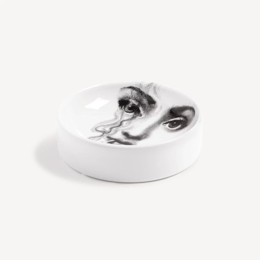 Fornasetti White and Black Tema E Variazioni N.81 Ashtray