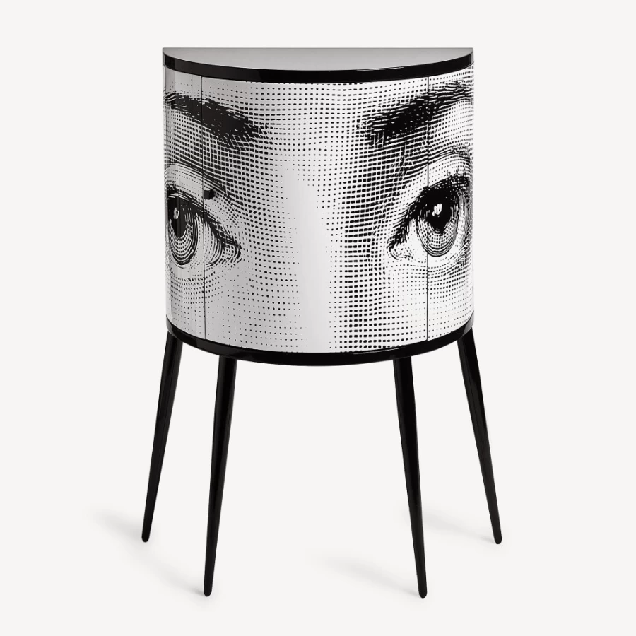 Fornasetti White and Black Console Occhi Decorative Collectible