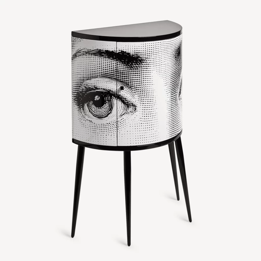 Fornasetti White and Black Console Occhi Decorative Collectible