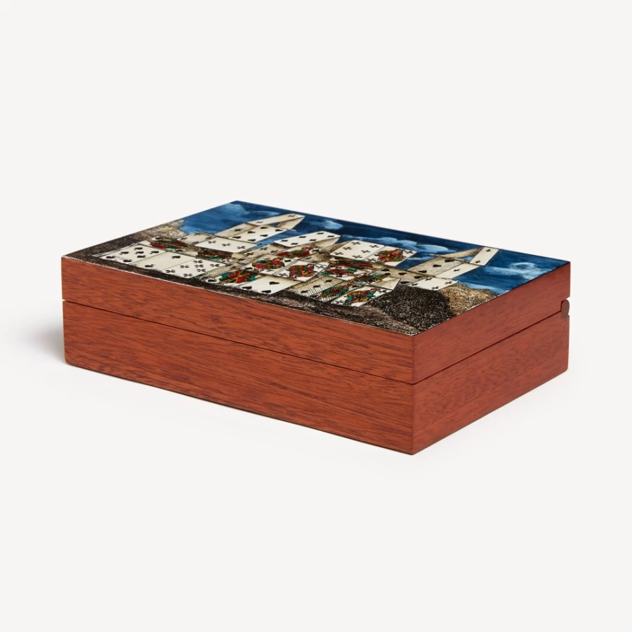 Fornasetti Multicolour Playing Card Box - Citta Di Carte Luxury Deck Case