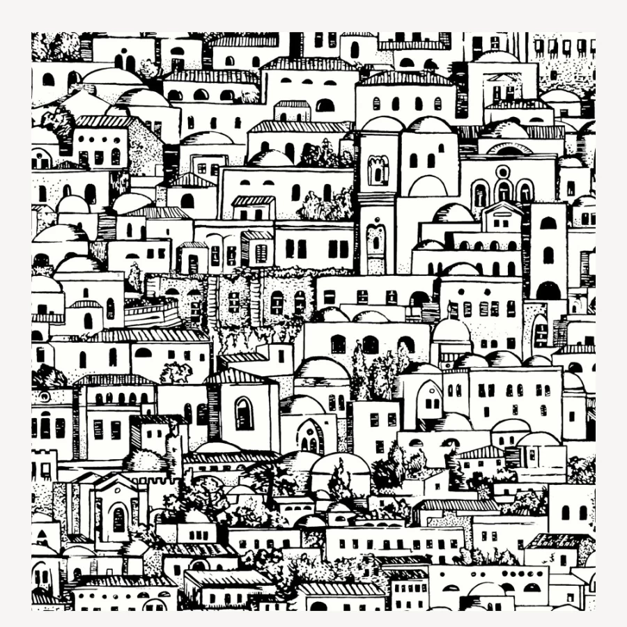 Fornasetti Mediterranea Wallpaper in White and Black - Premium Designer Wall Covering