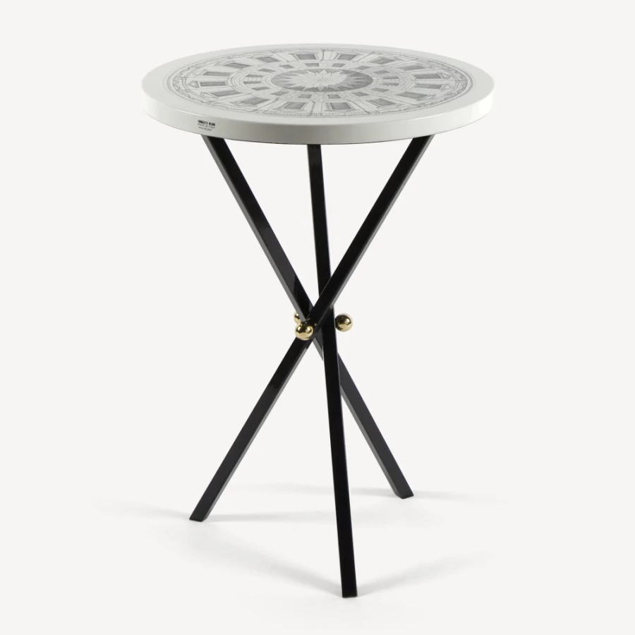 Fornasetti Cortile White and Black Coffee Table - Modern Designer Side Table