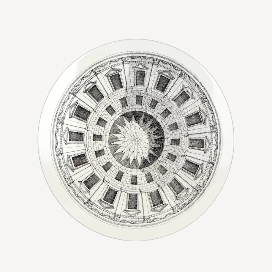 Fornasetti Cortile White and Black Coffee Table - Modern Designer Side Table