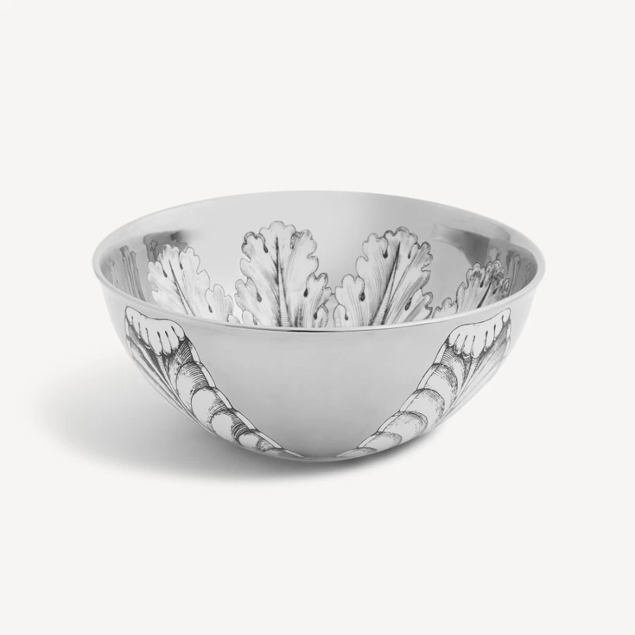 Fornasetti Rosone N.6 Centrepiece in White, Black & Platinum - Decorative Ceramic Plate
