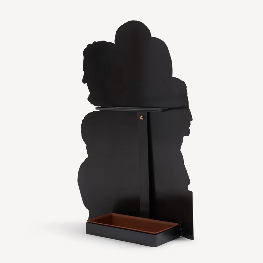 Fornasetti Trompe L'Oeil Antique Head White Black Umbrella Stand