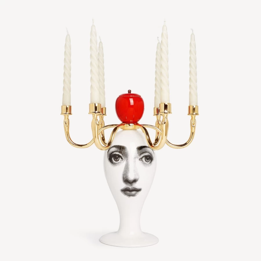 Fornasetti Sul Tardi Candelabrum Decor Peccato Originale with Fragrance Frutto Proibito - Multicolour Home Decor