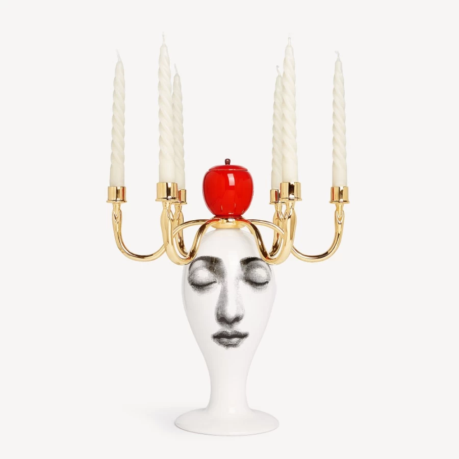 Fornasetti Sul Tardi Candelabrum Decor Peccato Originale with Fragrance Frutto Proibito - Multicolour Home Decor