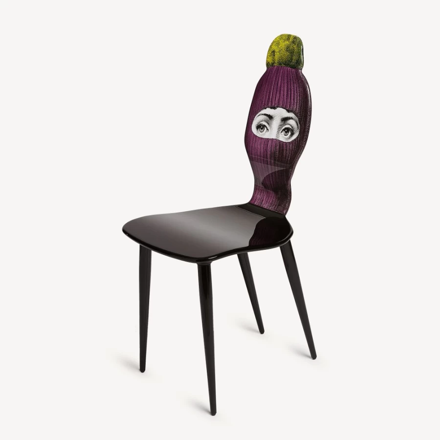 Fornasetti Lux Gstaad Chair in Purple, Yellow & Black - Stylish Designer Furniture