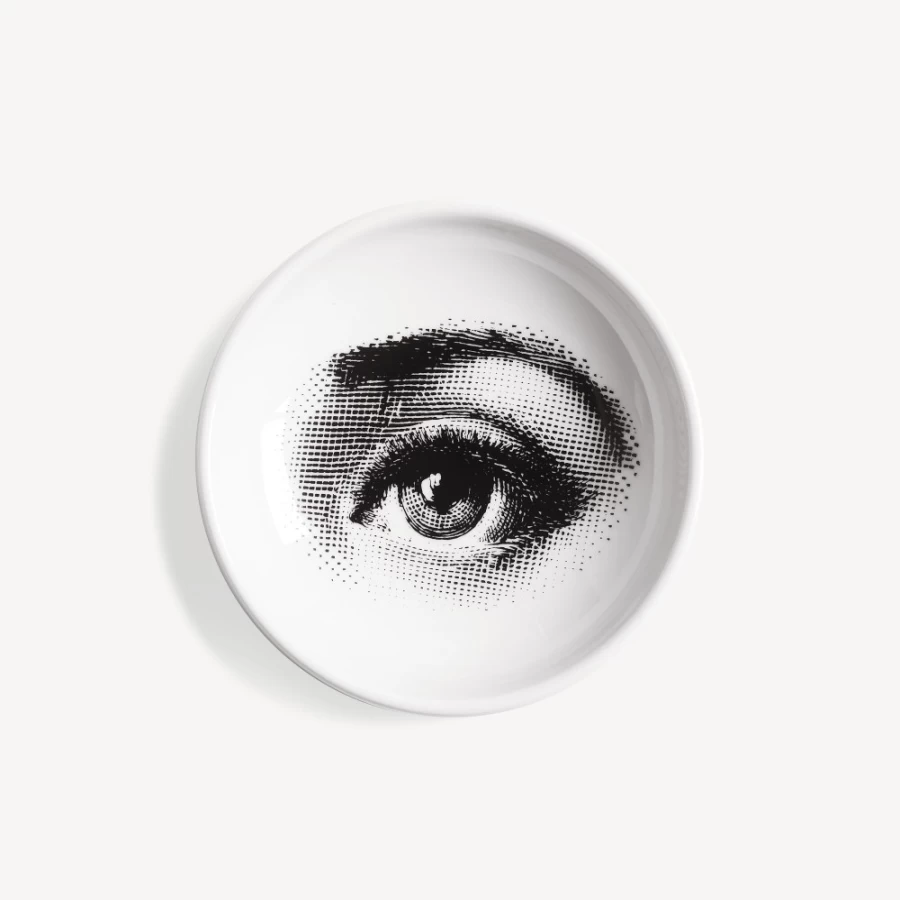 Fornasetti White and Black Ashtray Tema E Variazioni N.35 Collectible Design Piece