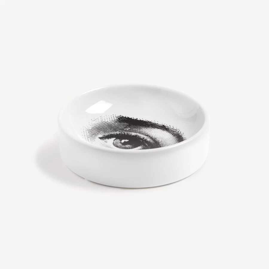 Fornasetti White and Black Ashtray Tema E Variazioni N.35 Collectible Design Piece