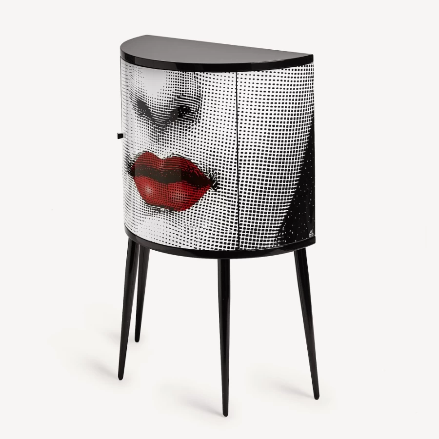 Fornasetti Bocca Console Table in White, Black, and Red - Modern Designer Furniture