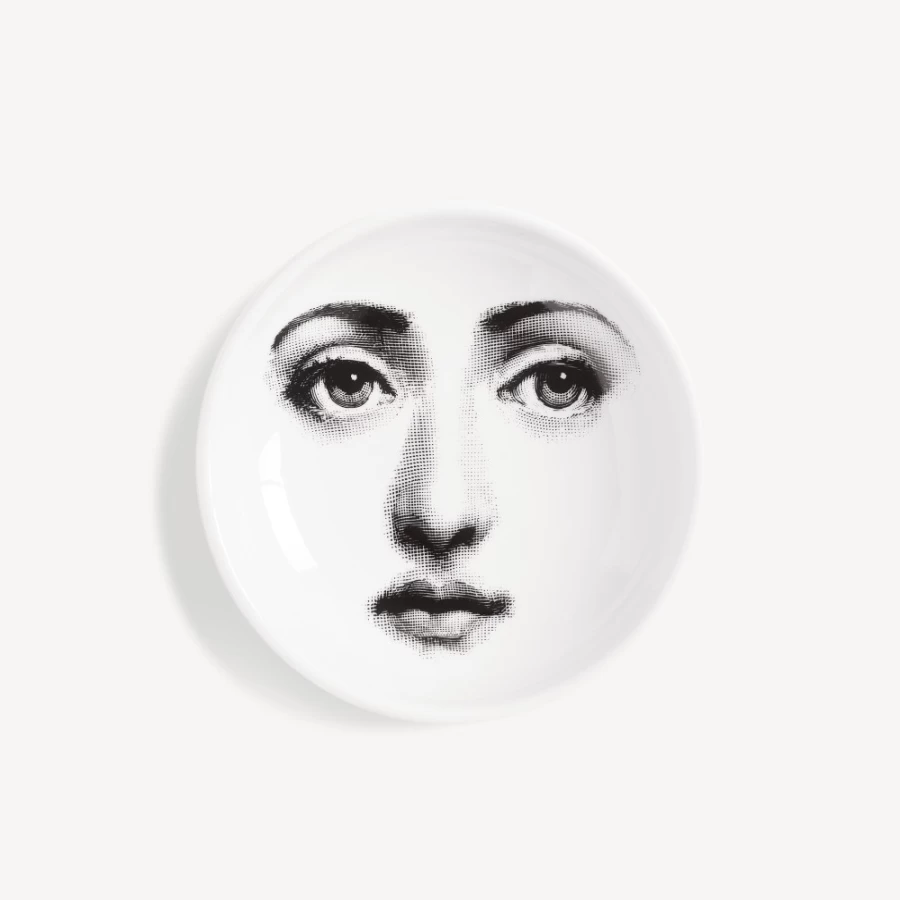 Fornasetti White and Black Ashtray Tema E Variazioni N.6 - Collectible Designer Tray