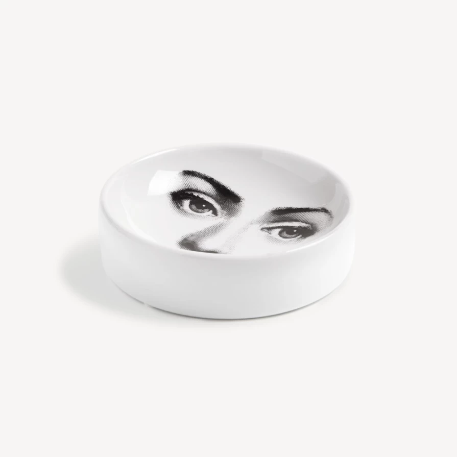 Fornasetti White and Black Ashtray Tema E Variazioni N.6 - Collectible Designer Tray