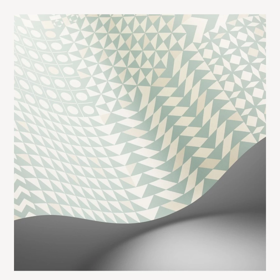 "Fornasetti Geometrico Pastel Wallpaper – Premium Italian Design"