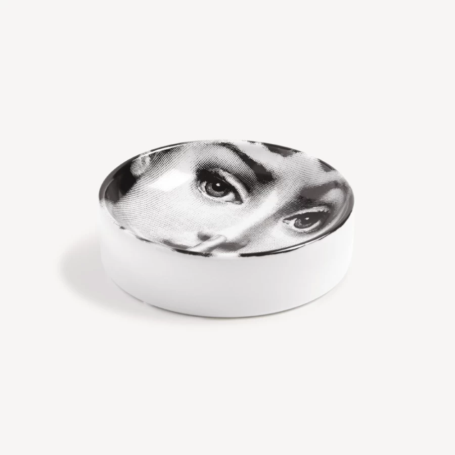 Fornasetti White and Black Ashtray Tema E Variazioni N.334 - Decorative Collectible Design
