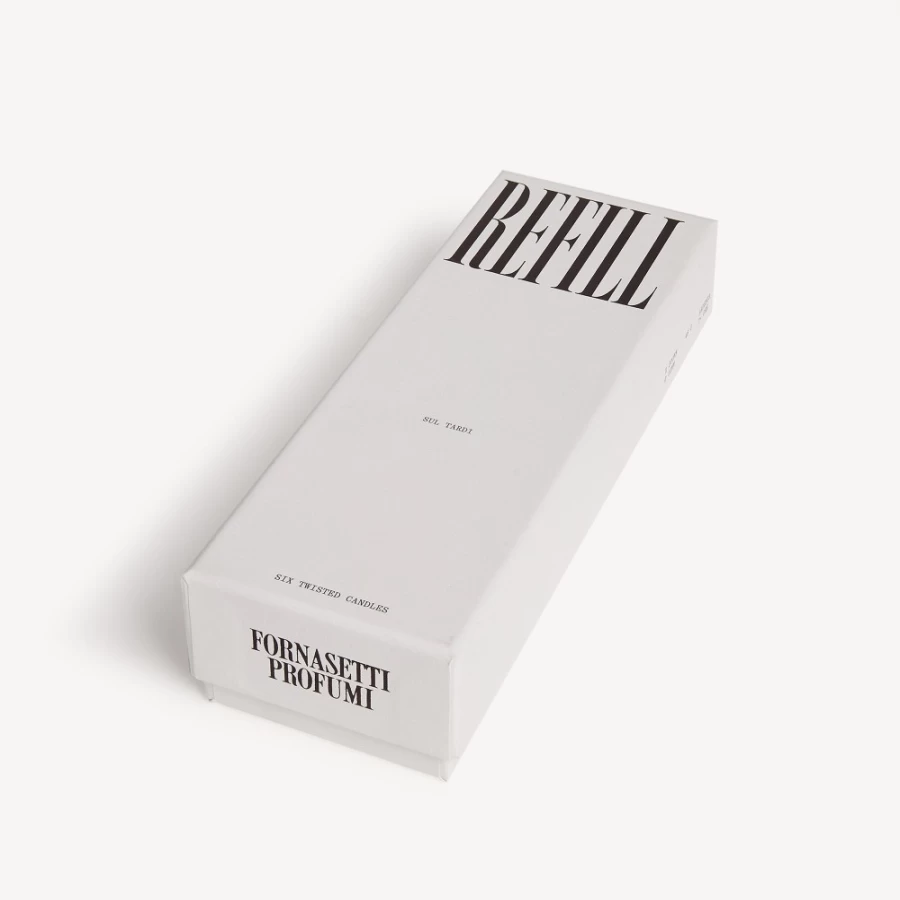 Fornasetti White Scented Candle Refill Set Of Six - Sul Tardi Collection