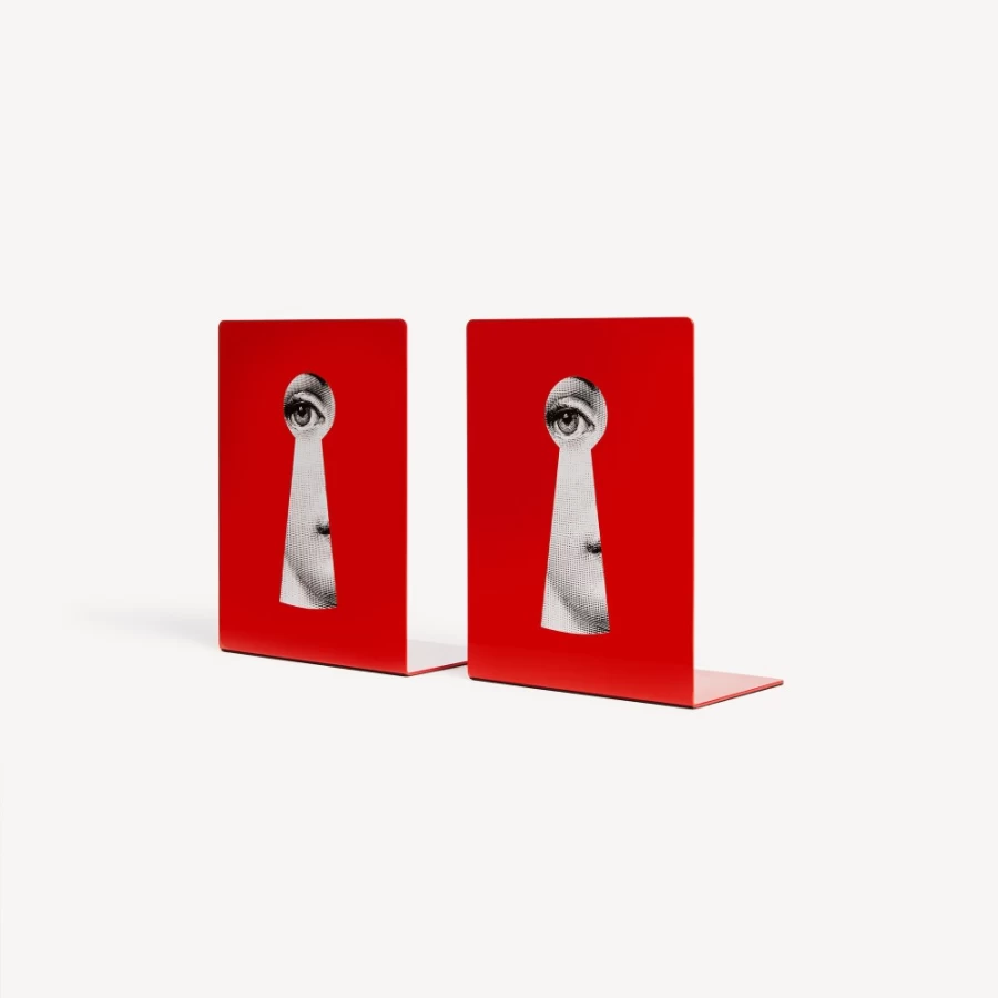 Fornasetti Multicolour Serratura Bookends - Decorative Designer Bookholders