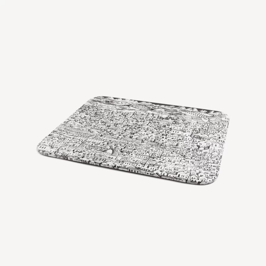 Fornasetti White and Black Tray Gerusalemme Decorative Collectible