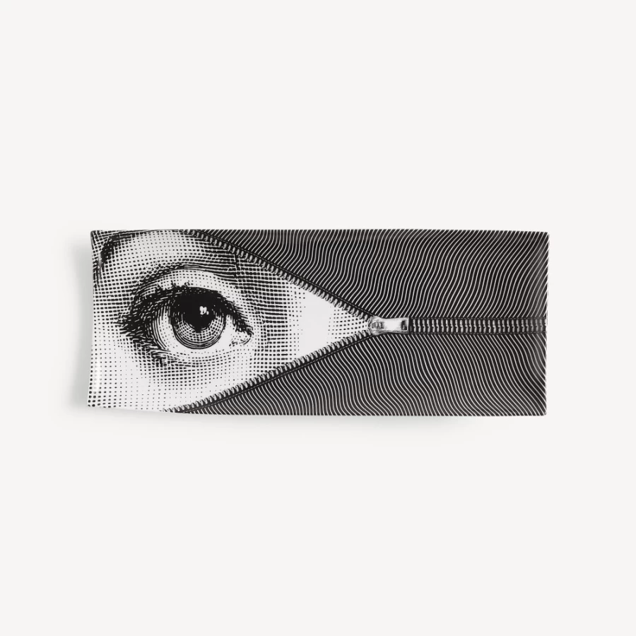 Fornasetti Tray Tema E Variazioni N.401 White and Black Decorative Collectible