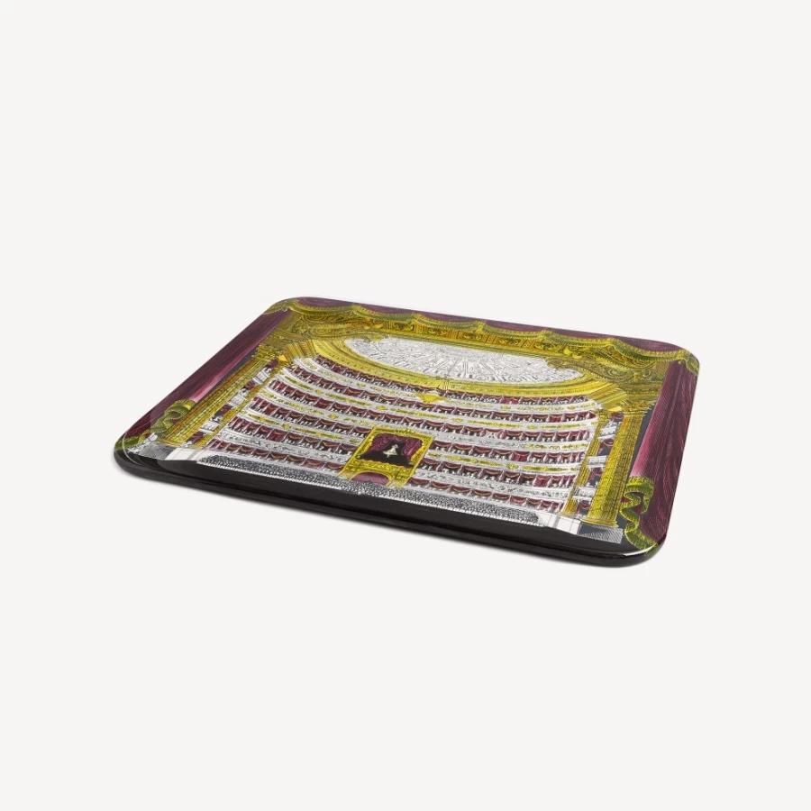 Fornasetti Multicolour Tray Teatro Scala Interno Decorative Collectible