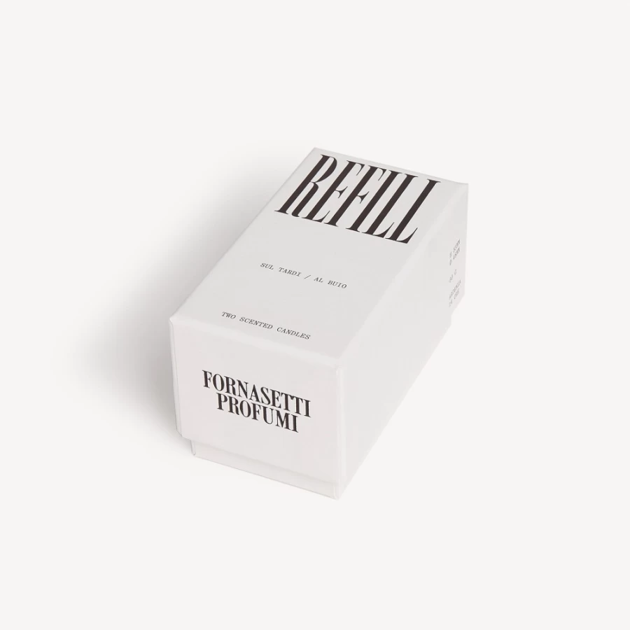 Fornasetti White Scented Candle Set Of Two - Al Buio E Sul Tardi Frutto Proibito Fragrance