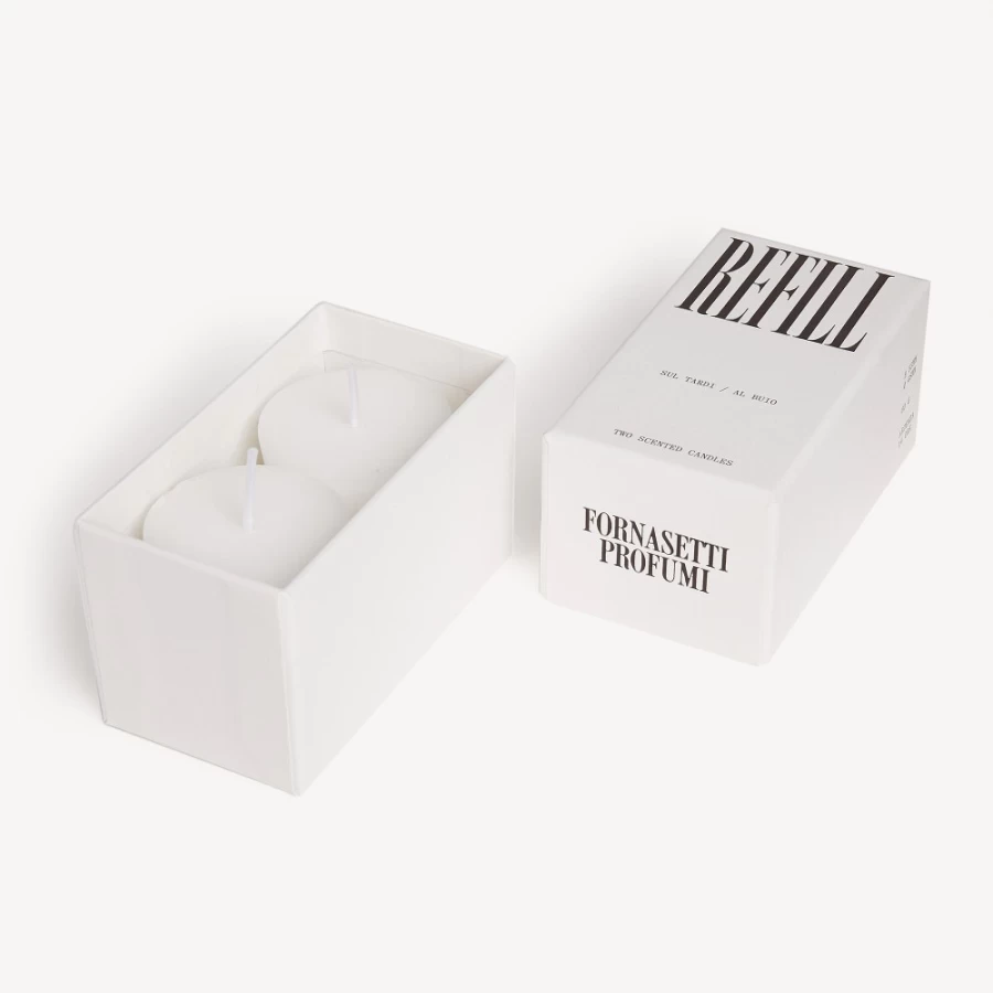 Fornasetti White Scented Candle Set Of Two - Al Buio E Sul Tardi Frutto Proibito Fragrance