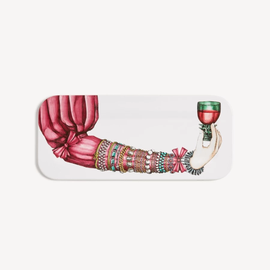Fornasetti Multicolour Braccio Jeweled Tray - Decorative Collectible Plate