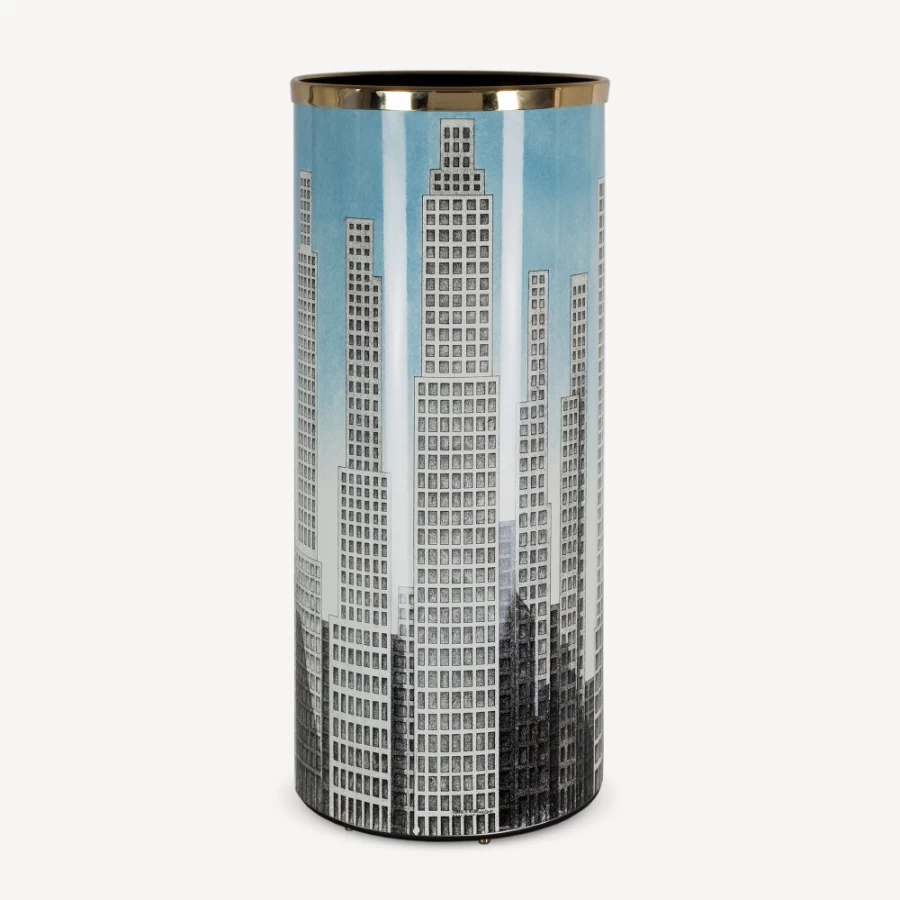 Fornasetti Multicolour Umbrella Stand Grattacieli - Designer Italian Home Decor