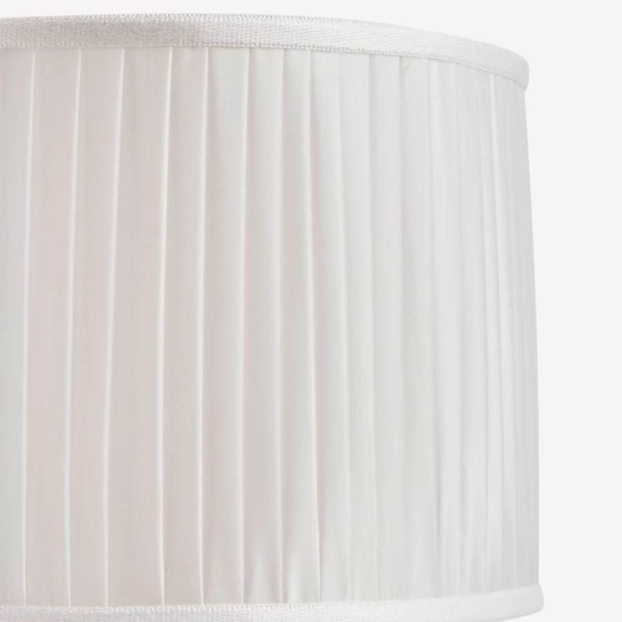 Fornasetti White Pleated Fabric Cylindrical Lampshade - Elegant Designer Lighting
