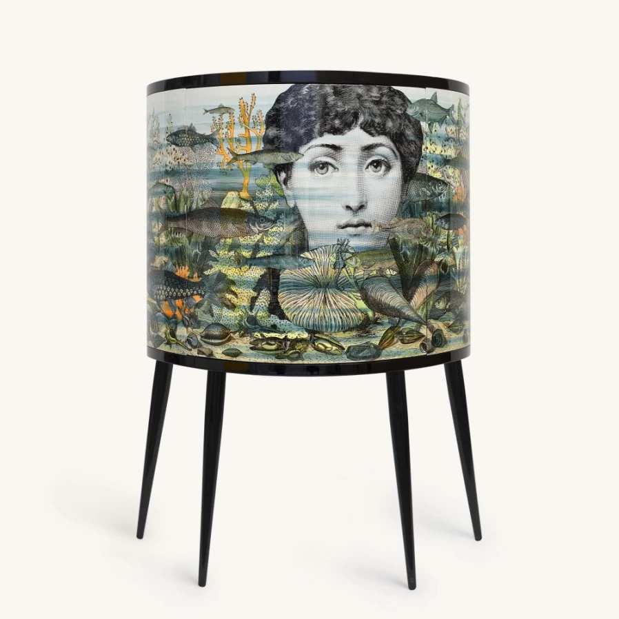 Fornasetti Console Sirena Multicolour Designer Table - Luxury Italian Home Decor