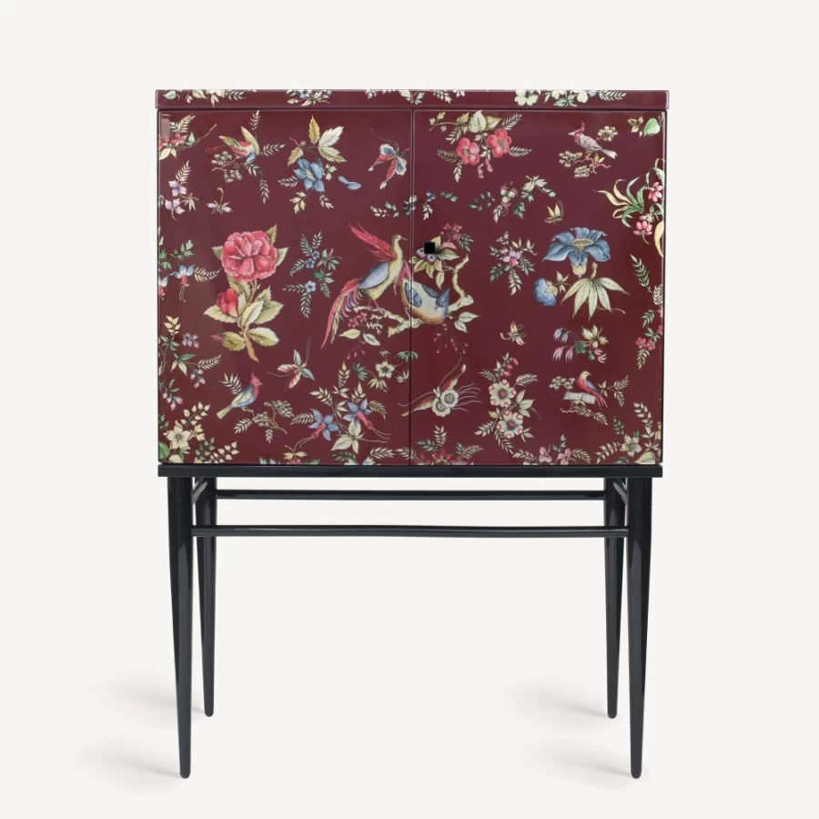 Fornasetti Raised Small Cabinet Coromandel Multicolour Design Collector's Piece